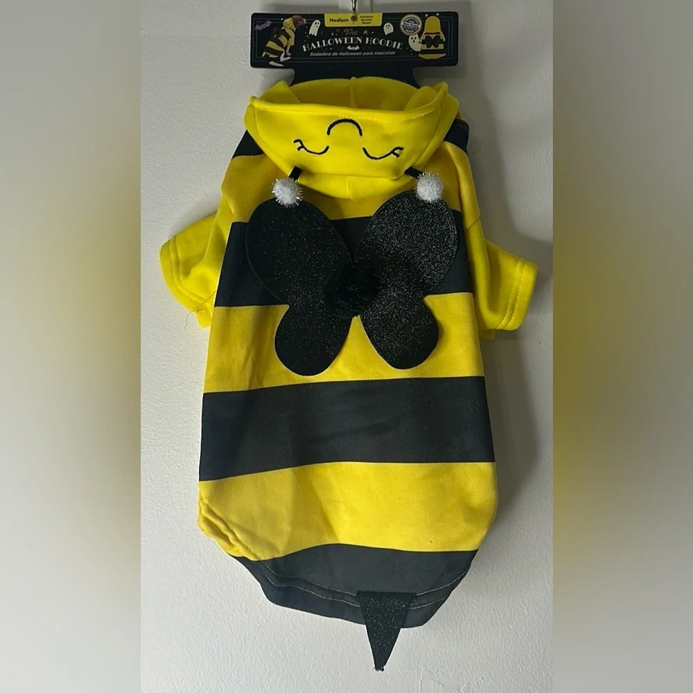 🐝🎃SO CUTE! Bumble Bee medium size dog costume.🎃🐝